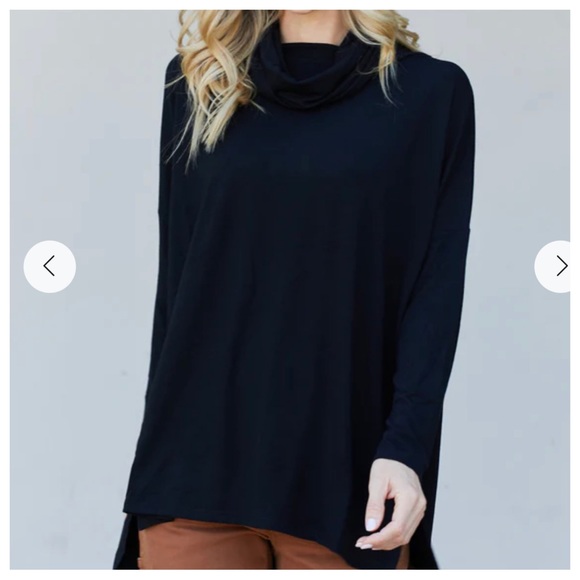 02 Boho high low cowl neck tunic top - Picture 4 of 5